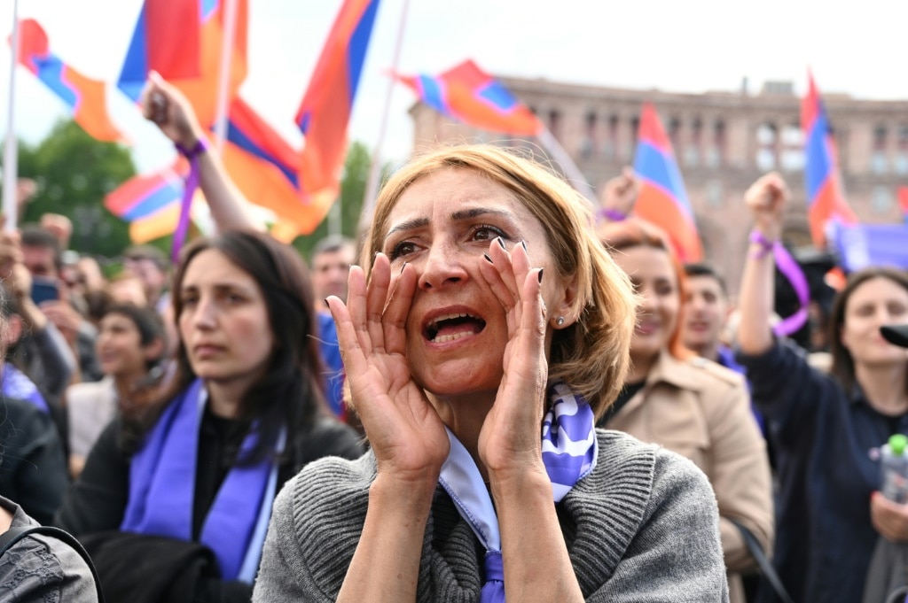 Almost 100 detained at anti-government protest in Armenia, media say