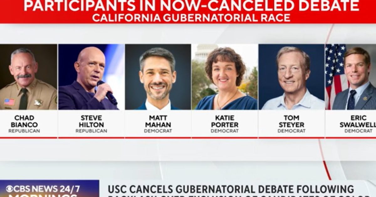 California Gubernatorial Debate Canceled After Qualifying Criteria Left Only White Candidates Eligible