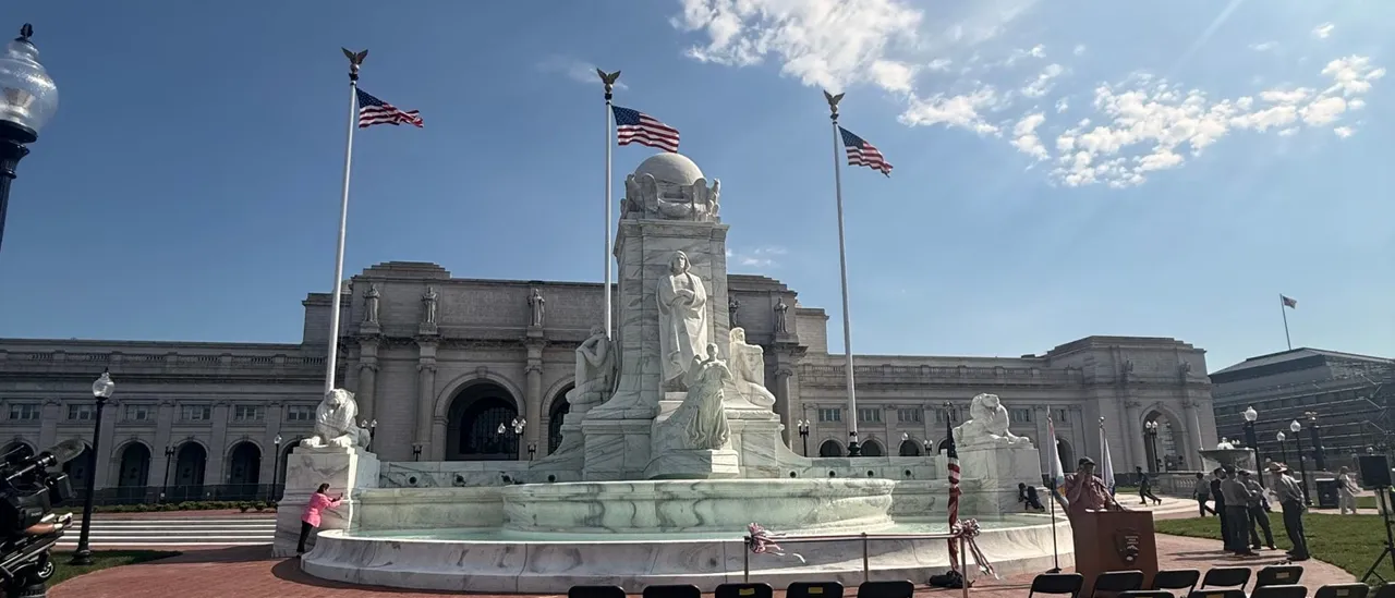 Trump Administration Reopens and Restores Columbus Circle Outside Union Station