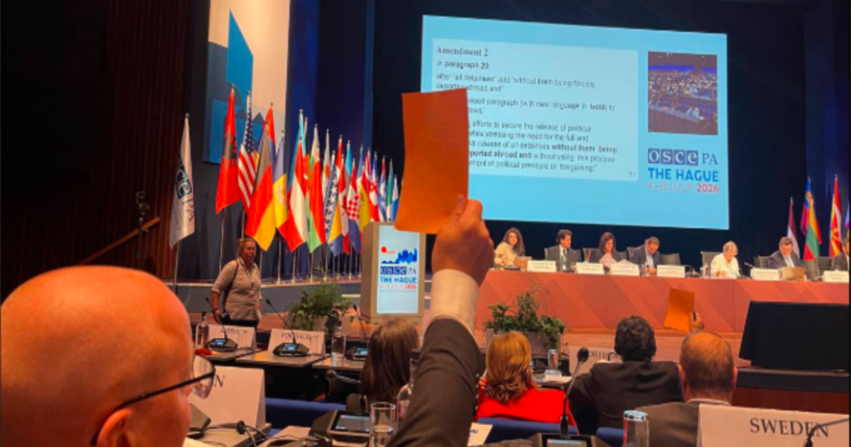 OSCE Parliamentary Assembly Labels Lukashenko Regime a "Source of Threats" to Regional Security in New Resolution on Belarus