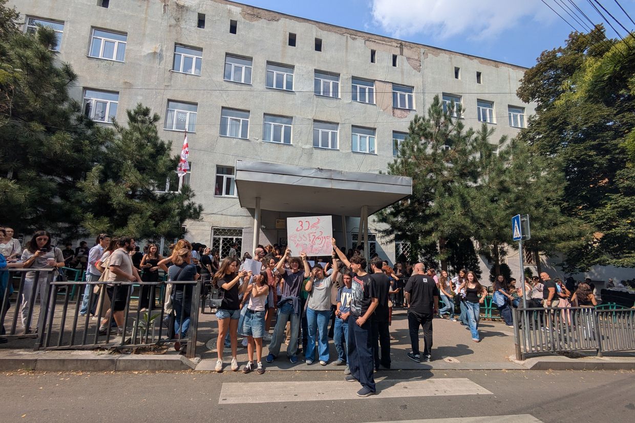 Parents protest after Tbilisi public school abruptly closed for demolition three days into term